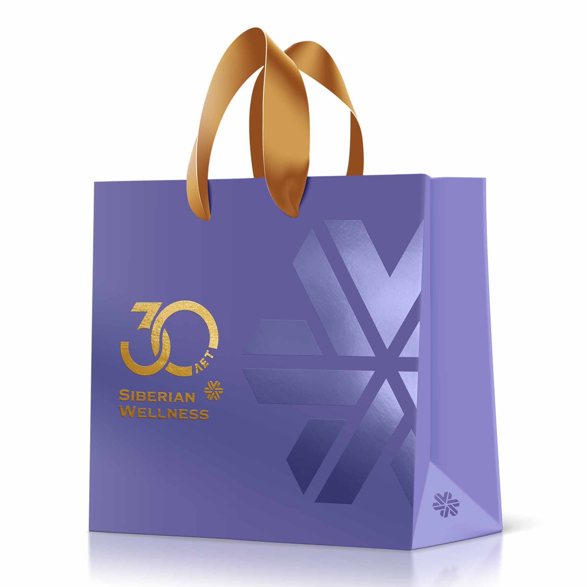 «Siberian Wellness 30 жыл» қағаз пакеті (өлшемі: 20,3х20х9 см)