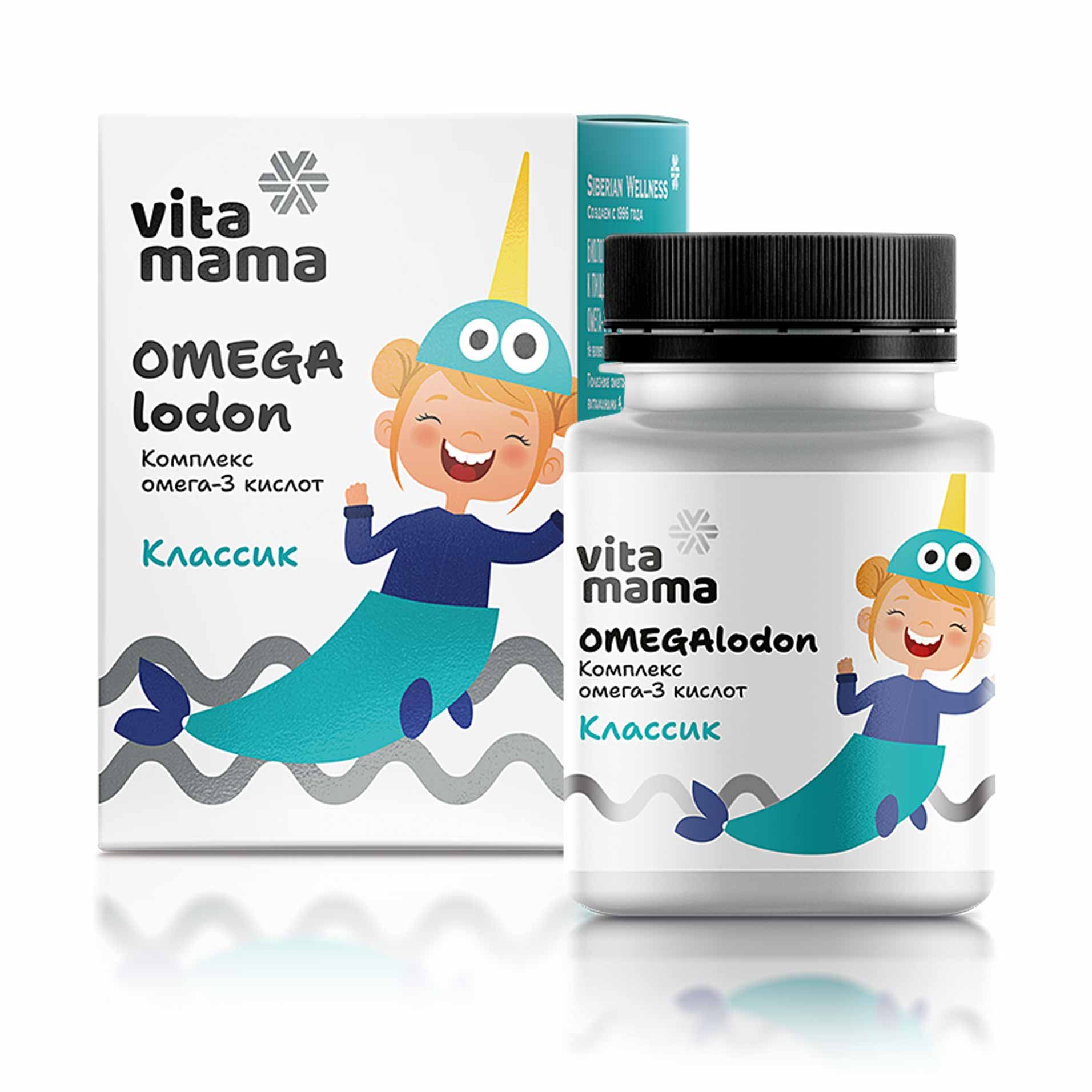 Vitamama - OMEGAlodon (мультифрукт), омега-3 қышқылдарының кешені
