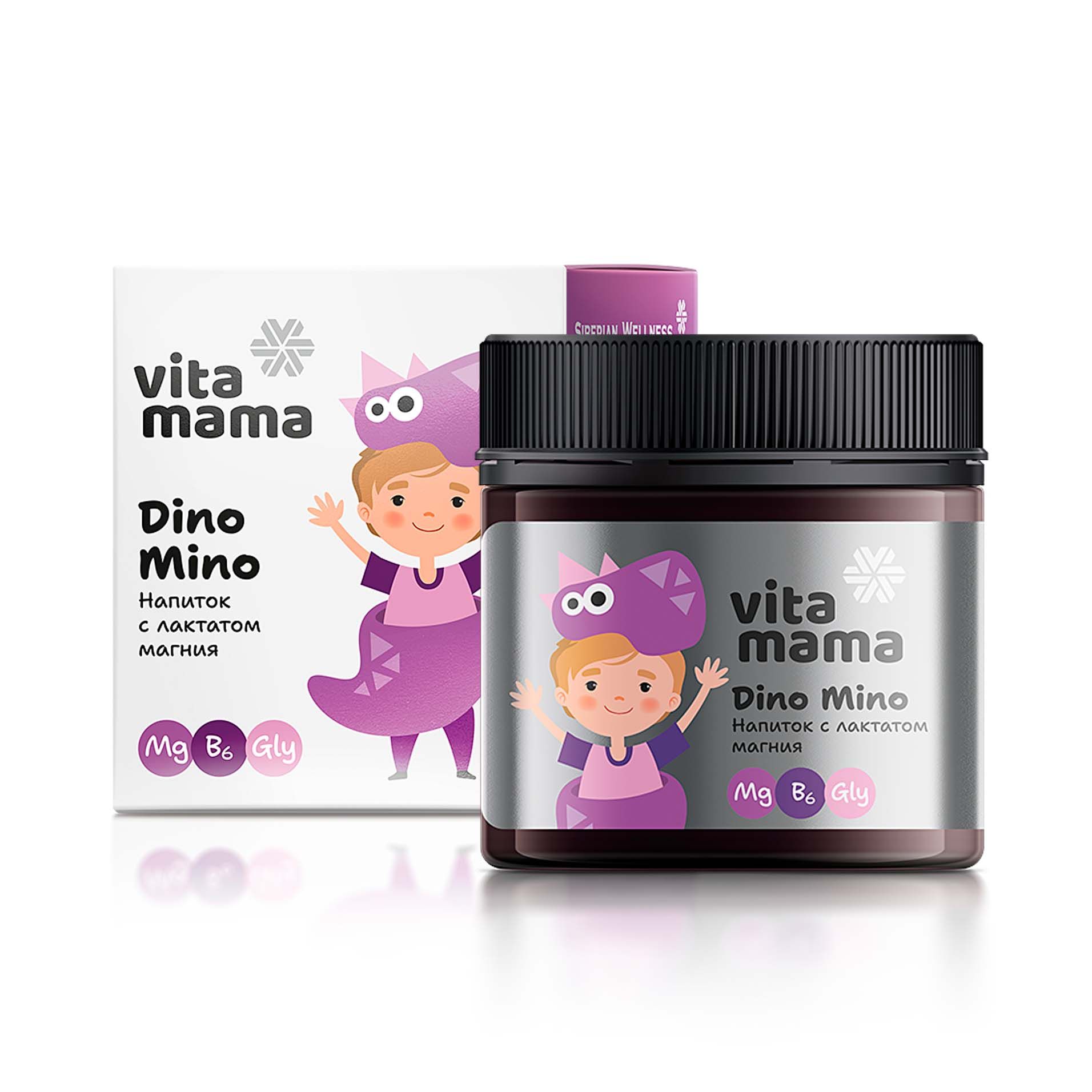 Vitamama - Dino Mino, напиток с лактатом магния